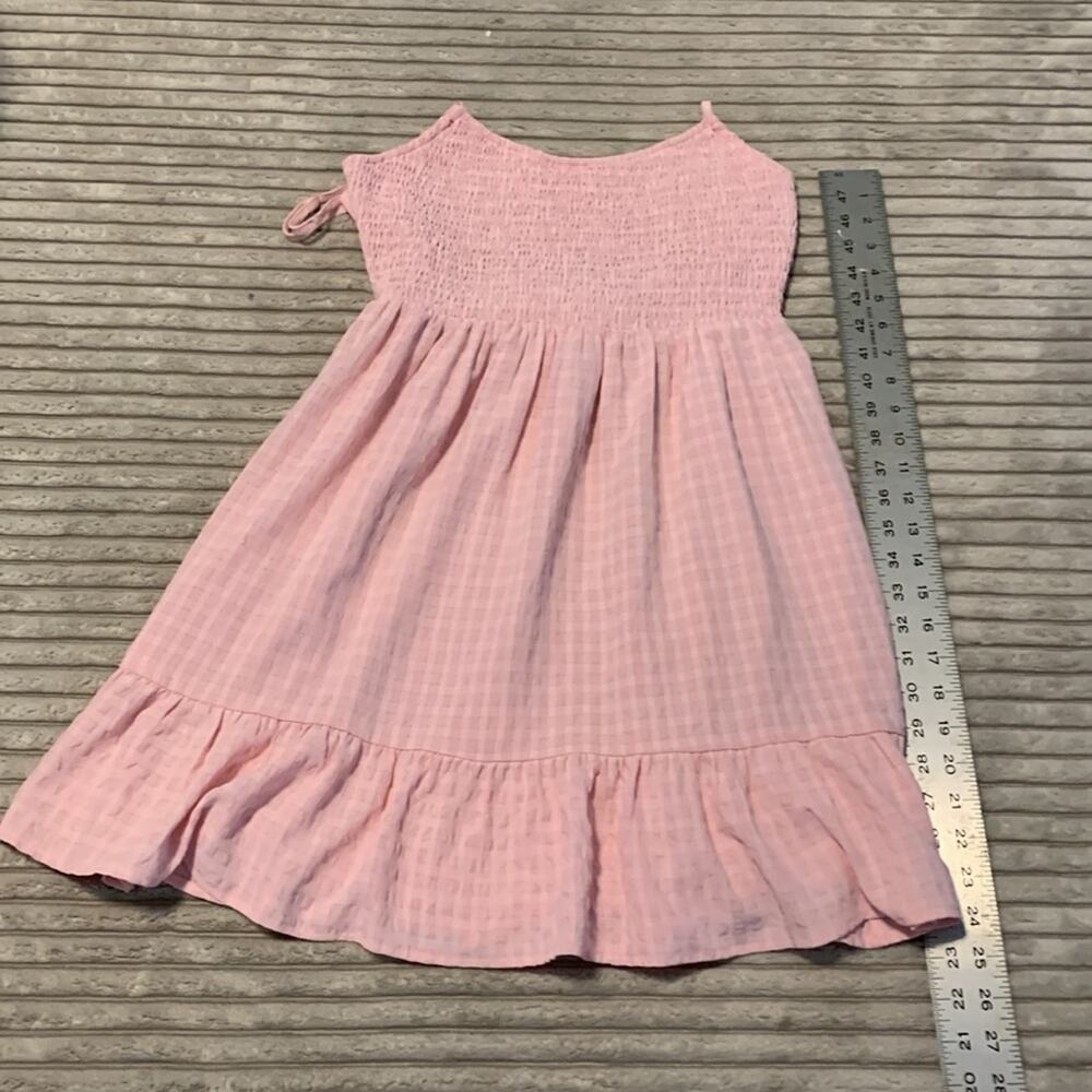 RSQ Pink Checkered Babydoll Dress Women’s Large Tank Ruffle Cottage Sweetheart - Picture 7 of 7